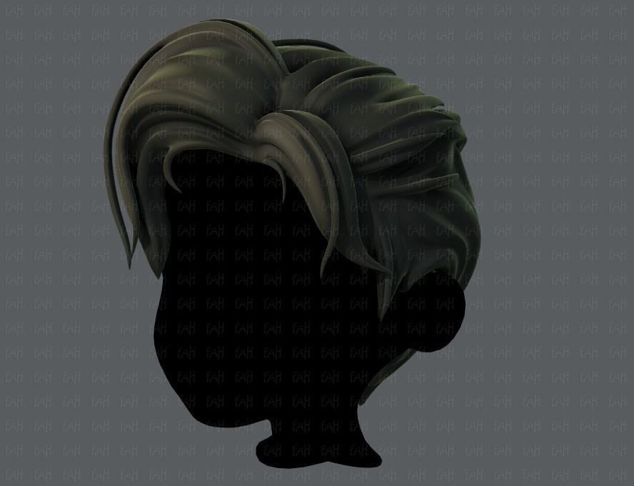 3D Hair style for boy V44 Low-poly 3D model_8