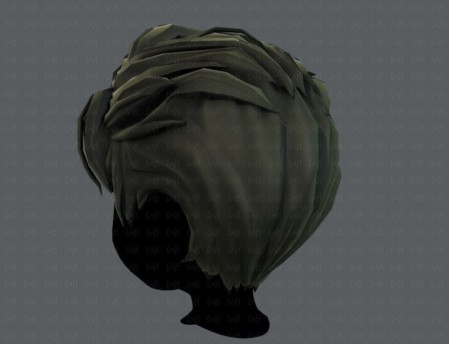 3D Hair style for boy V44 Low-poly 3D model_22