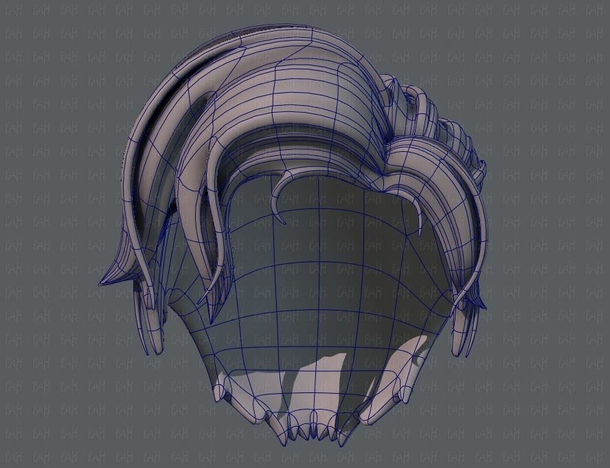 3D Hair style for boy V44 Low-poly 3D model_38