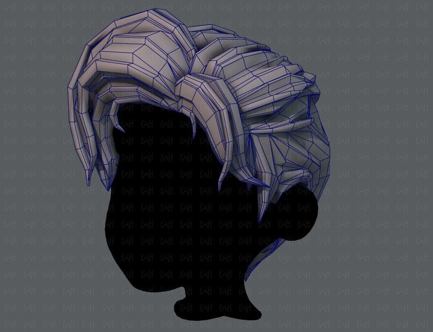 3D Hair style for boy V44 Low-poly 3D model_32