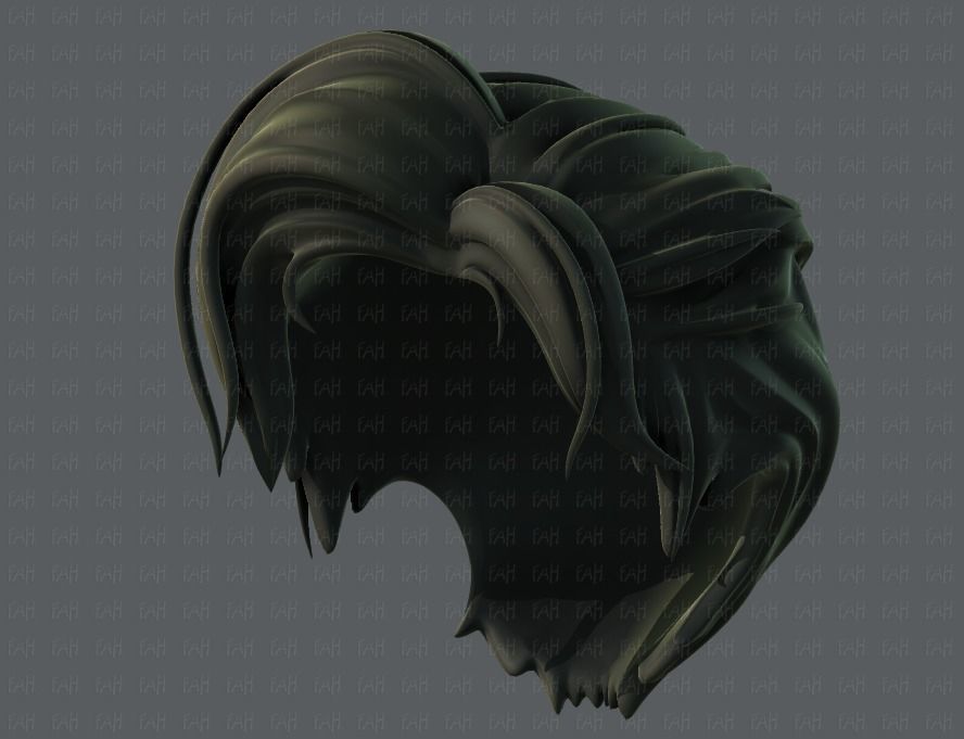 3D Hair style for boy V44 Low-poly 3D model_41