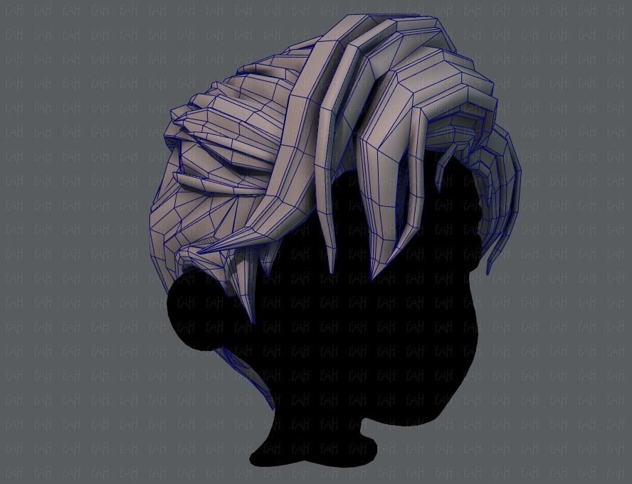 3D Hair style for boy V44 Low-poly 3D model_26