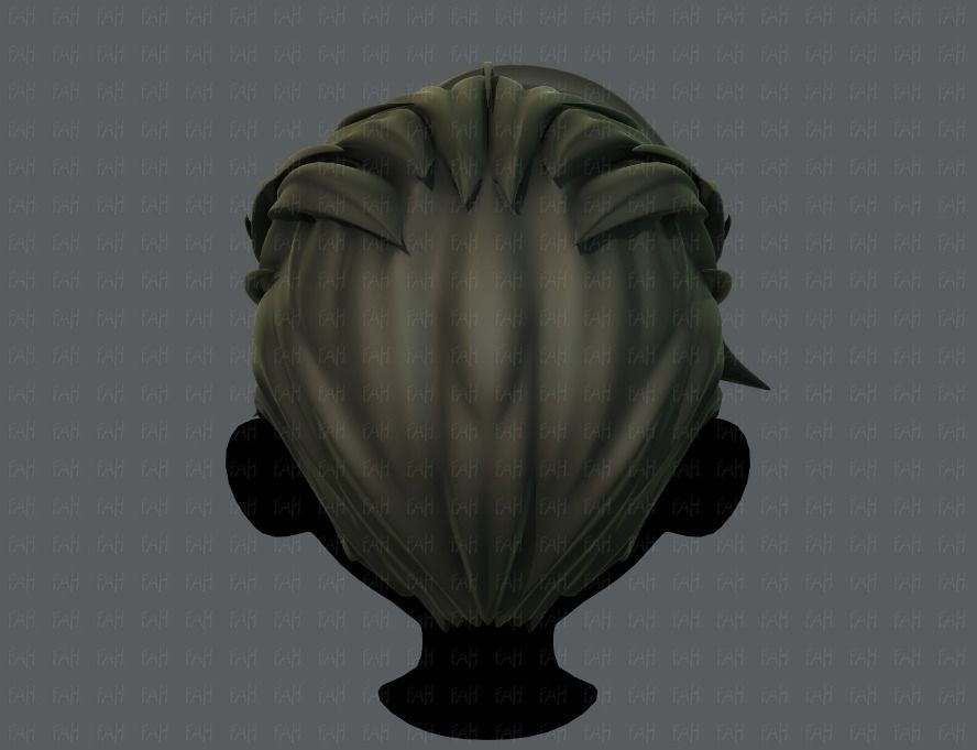 3D Hair style for boy V44 Low-poly 3D model_5