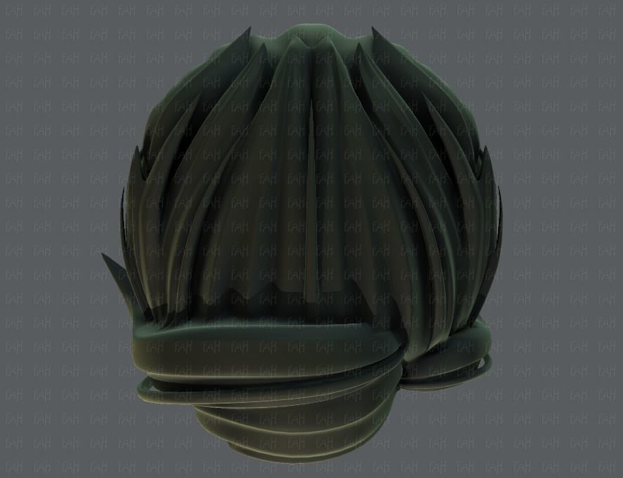 3D Hair style for boy V44 Low-poly 3D model_33