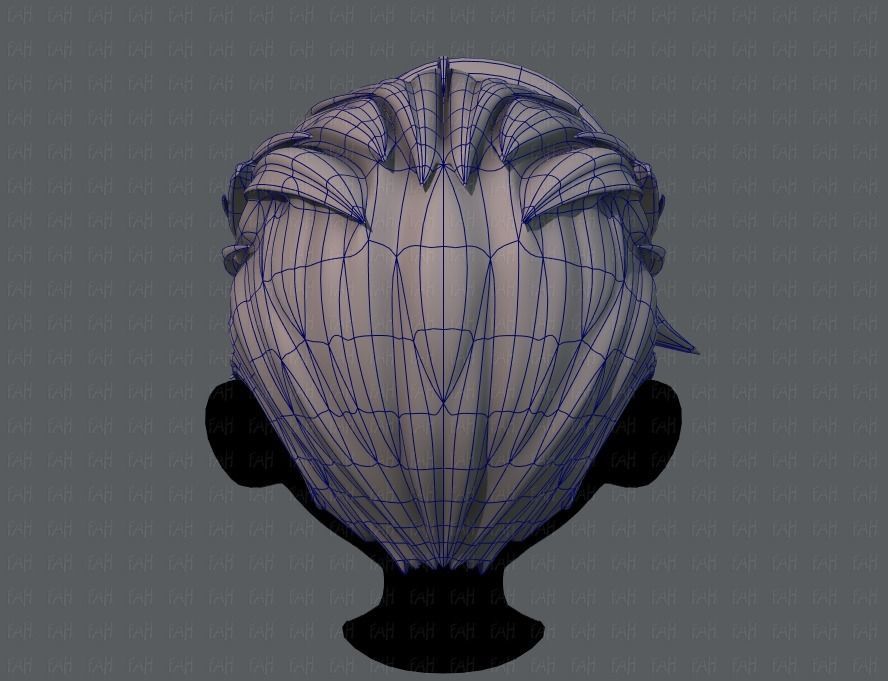 3D Hair style for boy V44 Low-poly 3D model_13