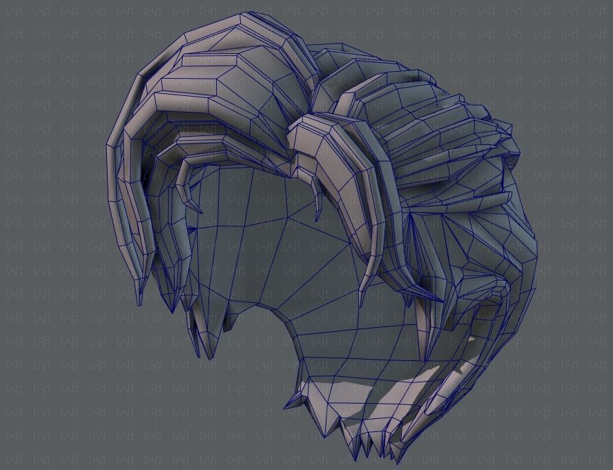 3D Hair style for boy V44 Low-poly 3D model_44