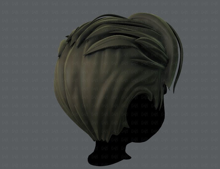 3D Hair style for boy V44 Low-poly 3D model_4