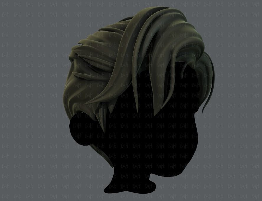 3D Hair style for boy V44 Low-poly 3D model_2