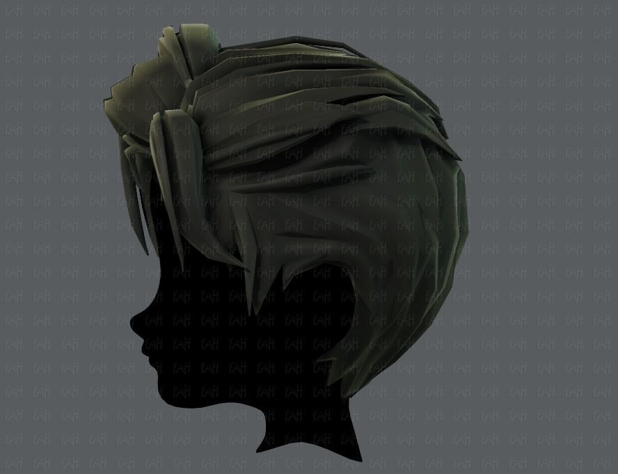3D Hair style for boy V44 Low-poly 3D model_23
