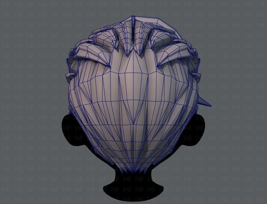 3D Hair style for boy V44 Low-poly 3D model_29