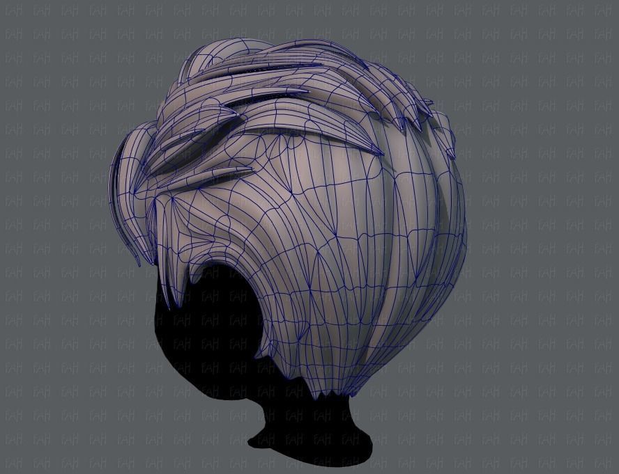 3D Hair style for boy V44 Low-poly 3D model_14