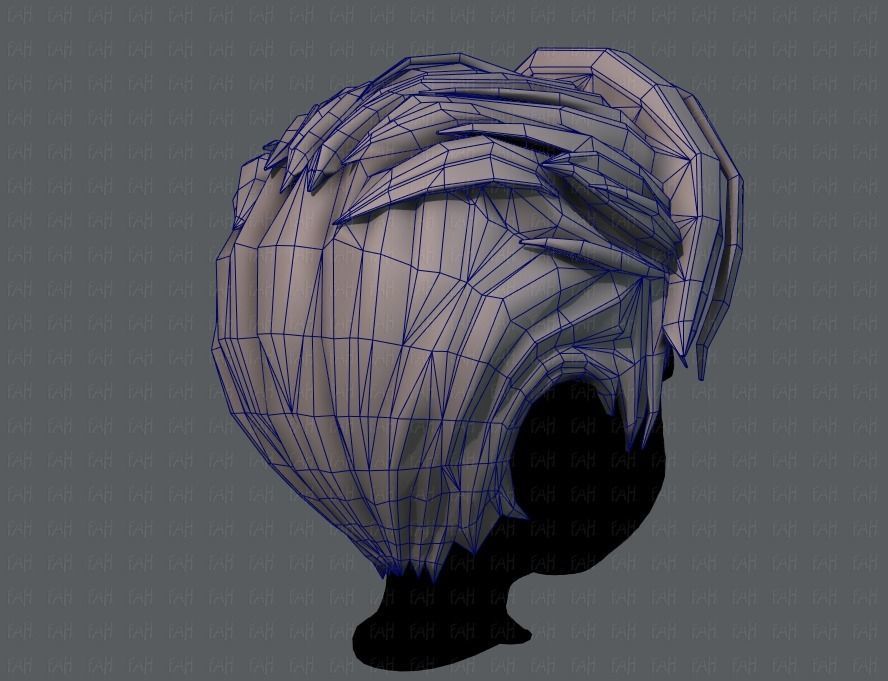 3D Hair style for boy V44 Low-poly 3D model_28