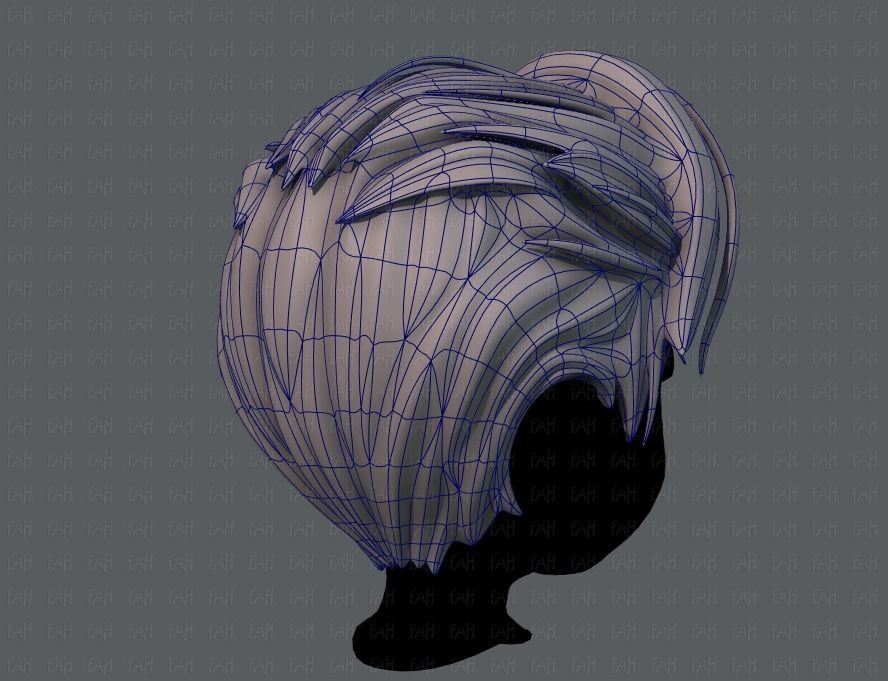 3D Hair style for boy V44 Low-poly 3D model_12