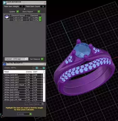 ladyring wedding ring 3D print model