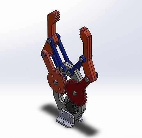 Gripper gear mechanism 3D print model