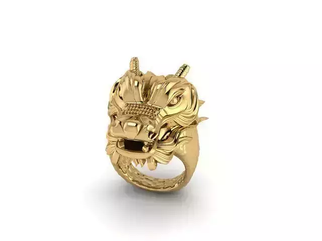 dragon gold head ring