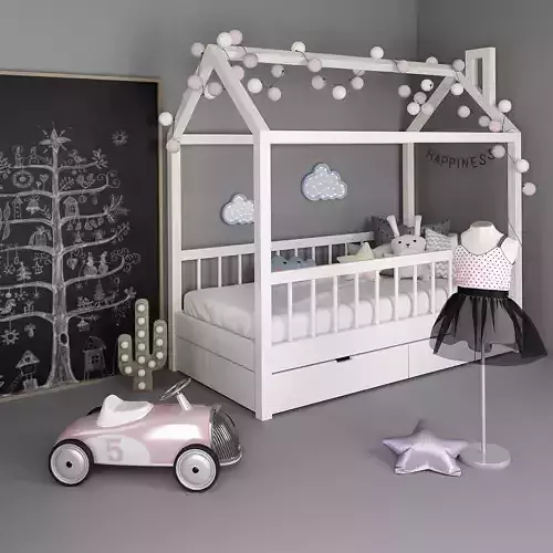 Bed - house with accessories for children