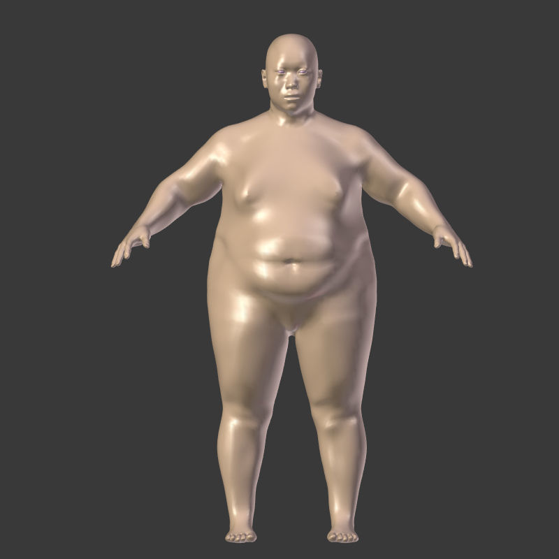 Young Fat Man - Asian Obese Man 3D model_4