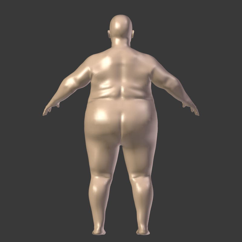 Young Fat Man - Asian Obese Man 3D model_5