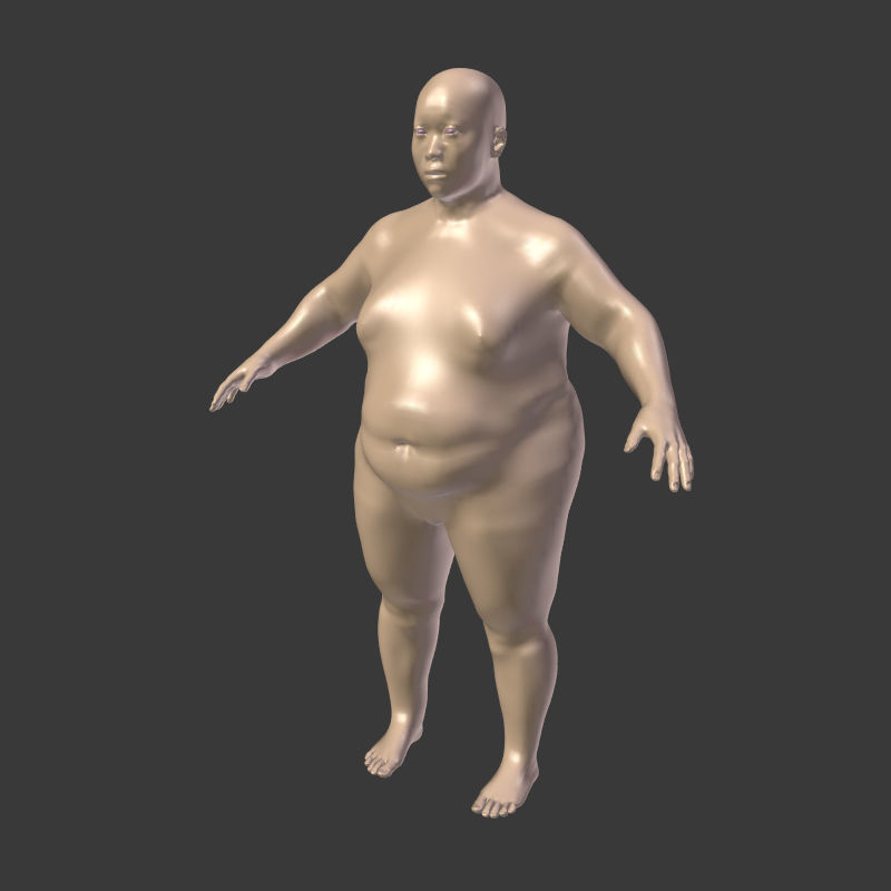 Young Fat Man - Asian Obese Man 3D model_1