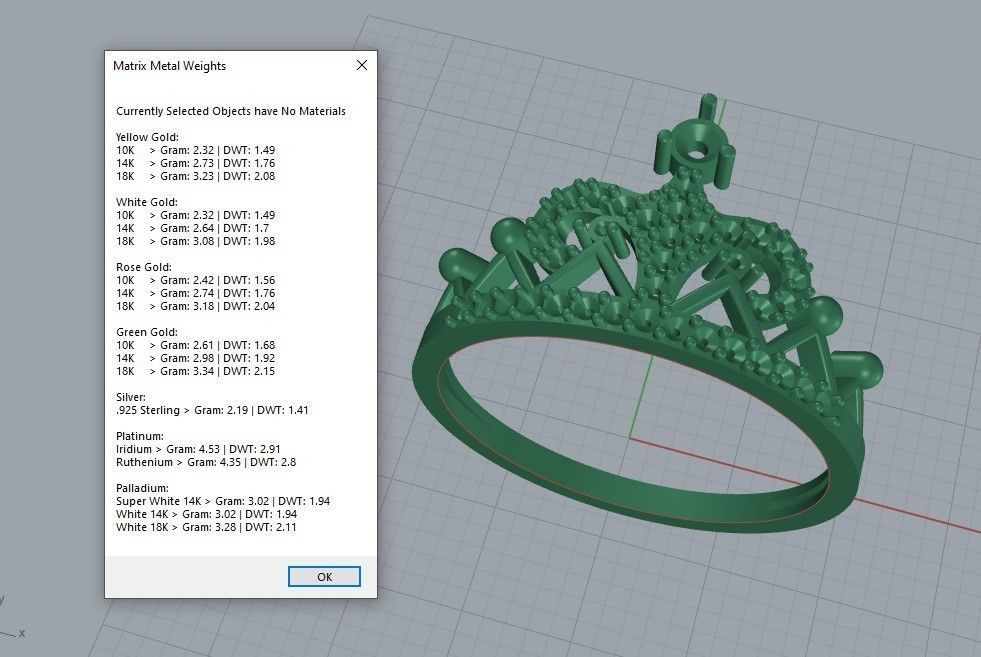 Women Crown ring  diamonds CAD 3dm stl  3D print model_6