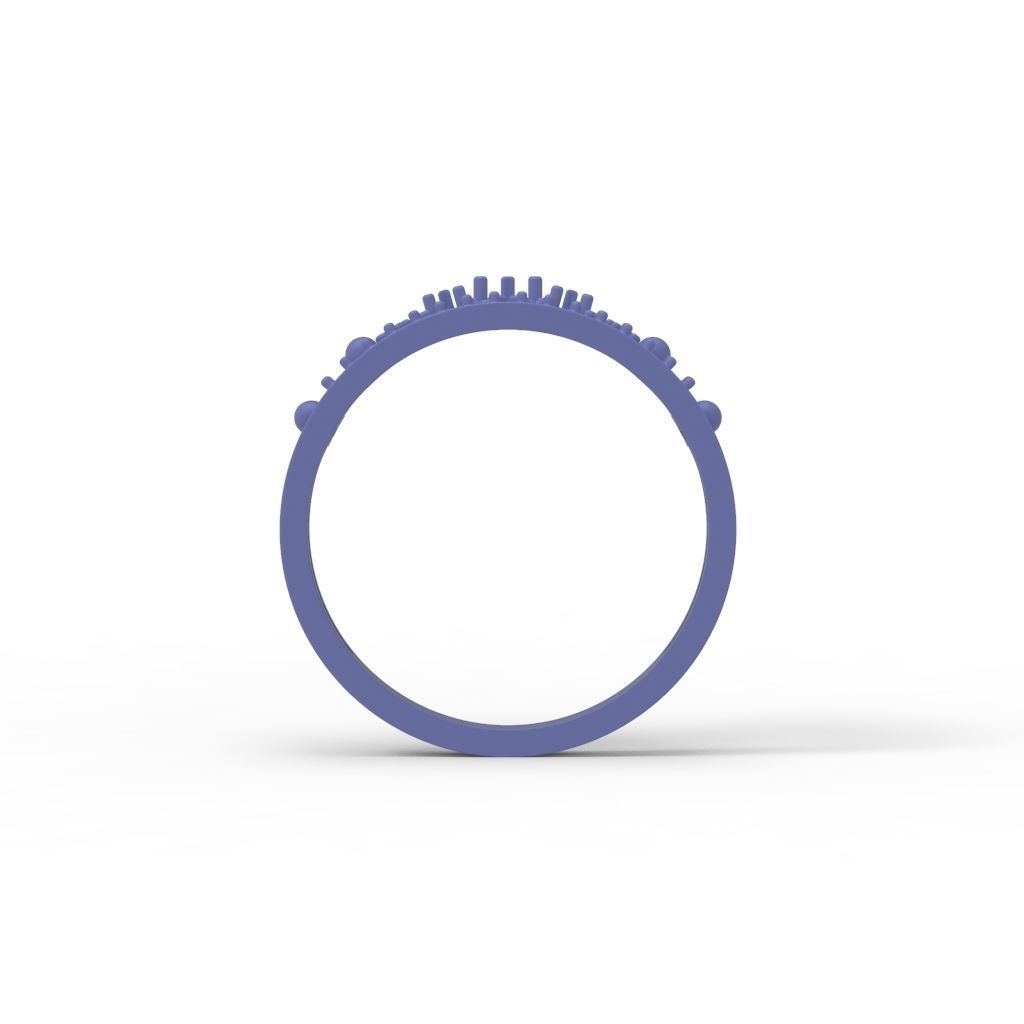 Women Crown ring  diamonds CAD 3dm stl  3D print model_19