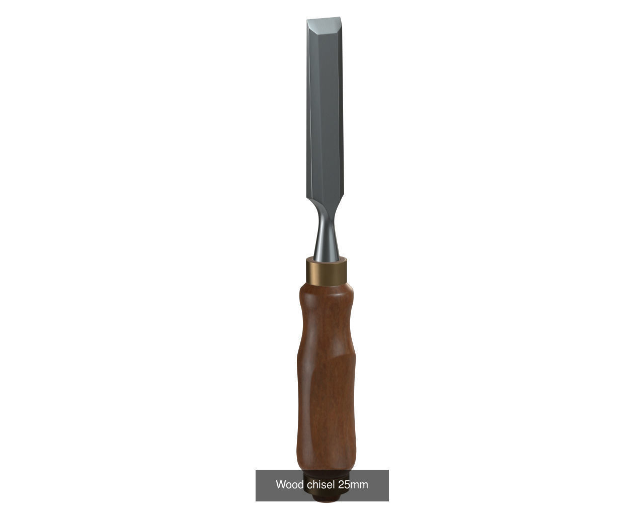 Wood Chisels 3D Model Collection_3
