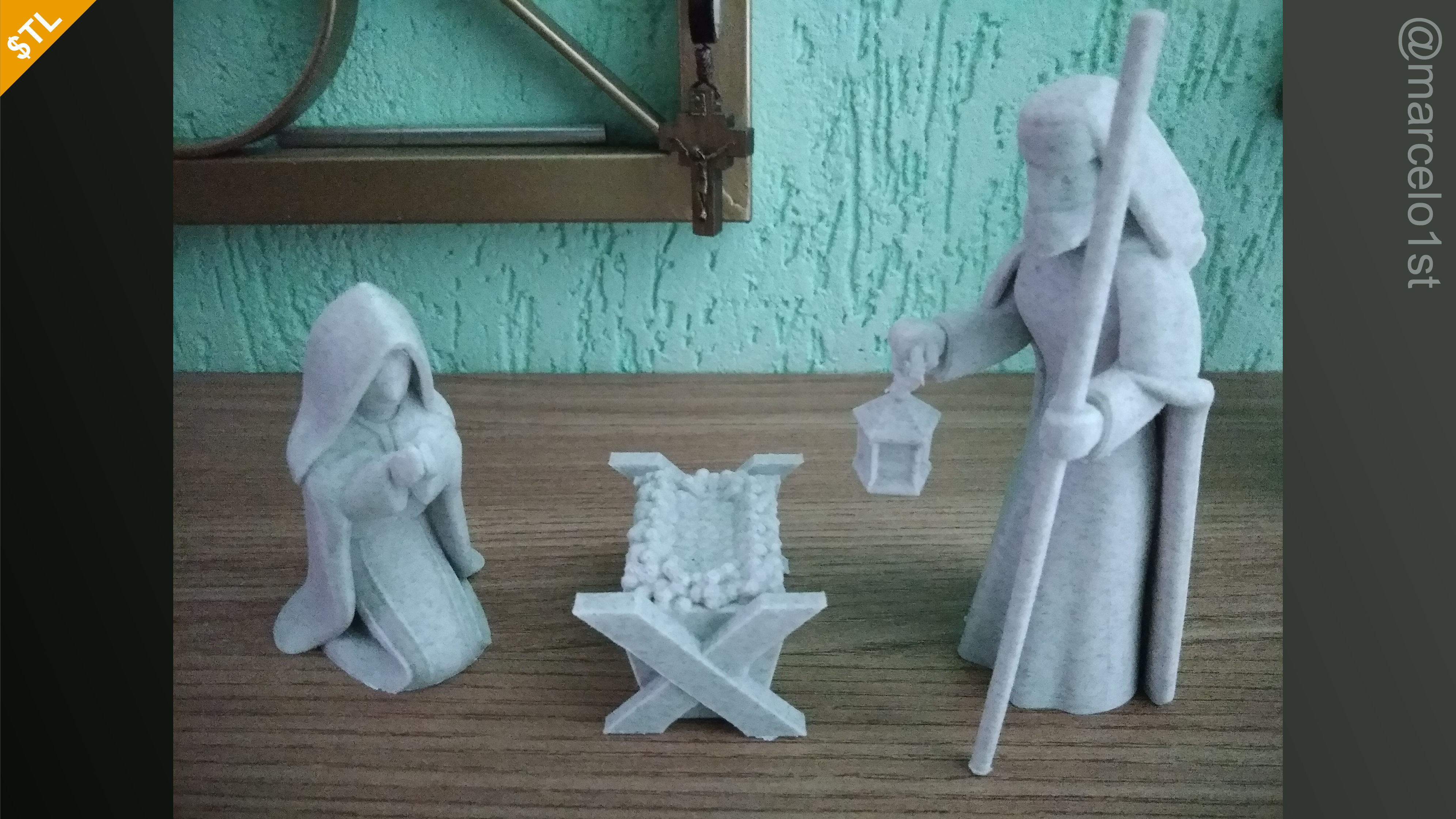 Birth of Jesus or Manger Scene or Presepio or Christmas Crib 3D print model_28