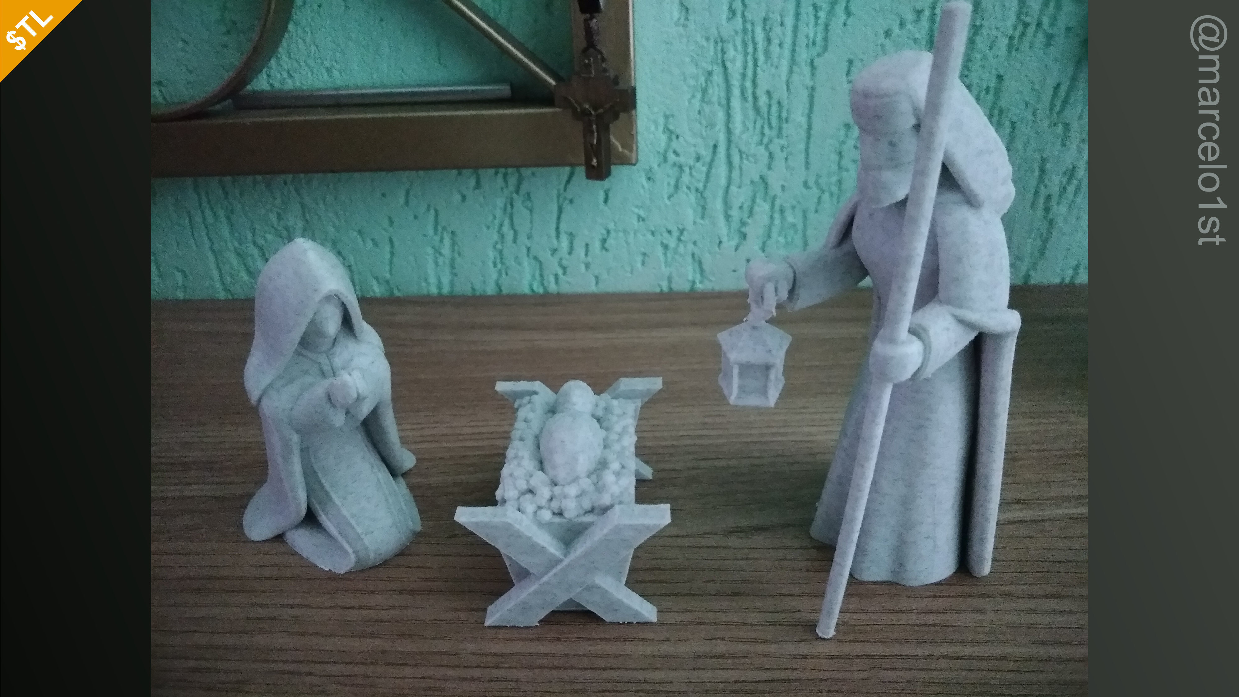 Birth of Jesus or Manger Scene or Presepio or Christmas Crib 3D print model_29