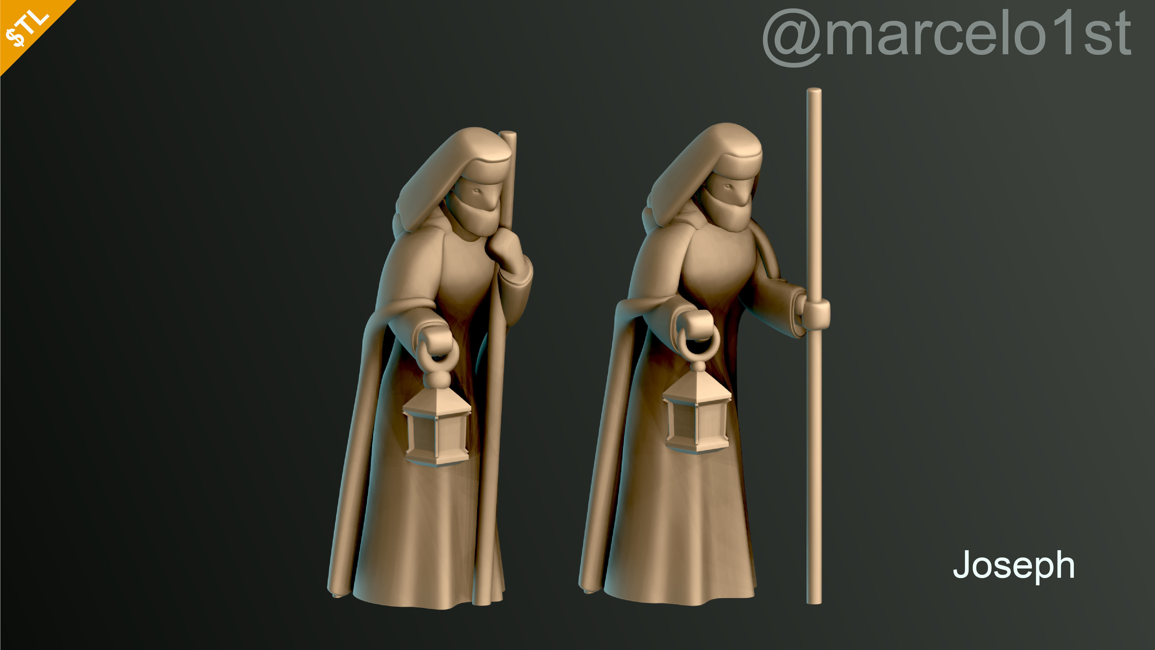 Birth of Jesus or Manger Scene or Presepio or Christmas Crib 3D print model_9