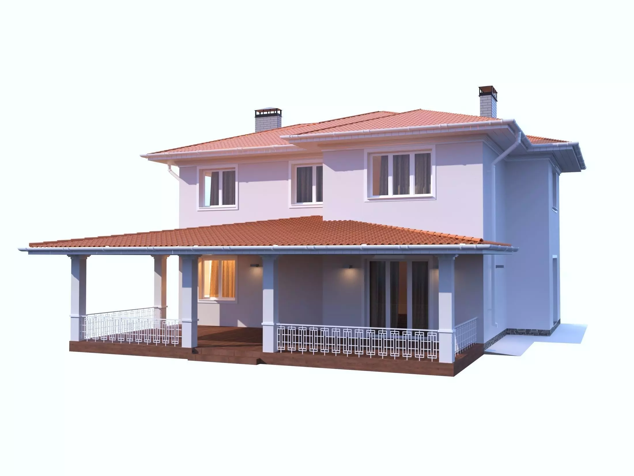 Modern House model Contemporary 3D model_0