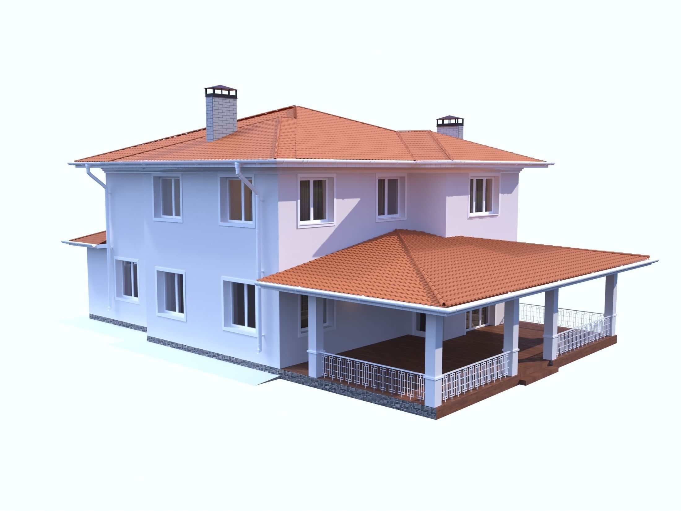 Modern House model Contemporary 3D model_4