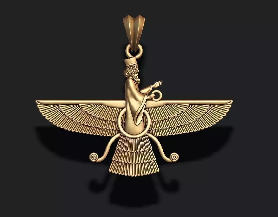 Faravahar Ahura Mazda pendant 3D print model