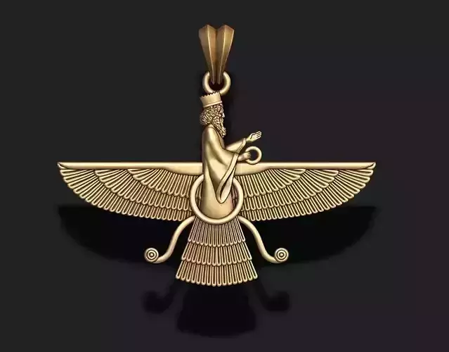 Faravahar Ahura Mazda  pendant 3D print model