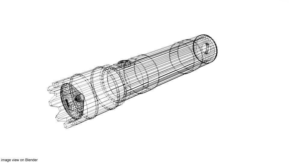 Flashlight - Type 1 3D model_3