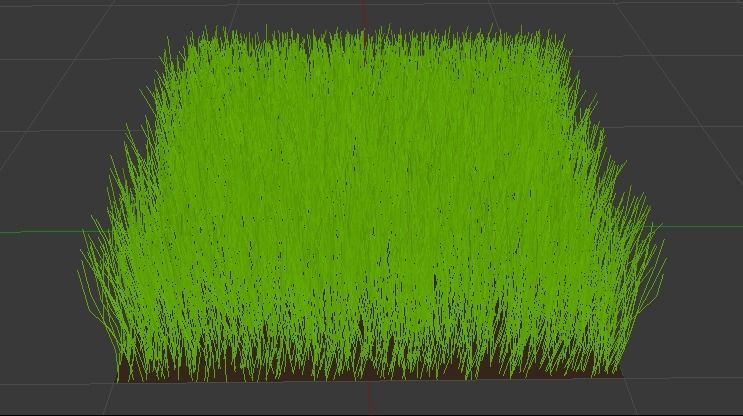 Grass Low-poly 3D model_3