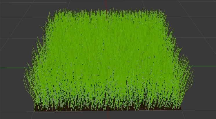 Grass Low-poly 3D model_2