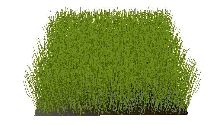 Grass Low-poly 3D model_1