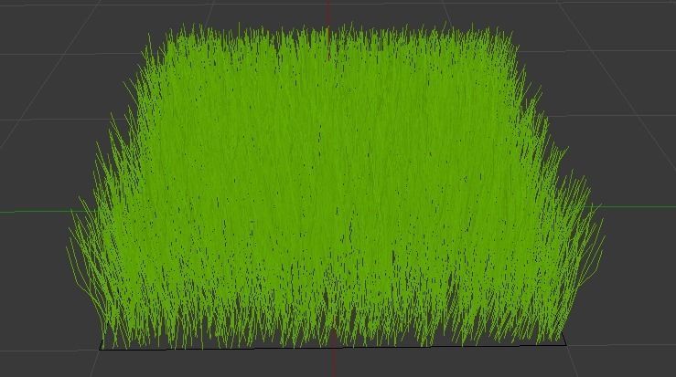 Grass Low-poly 3D model_4