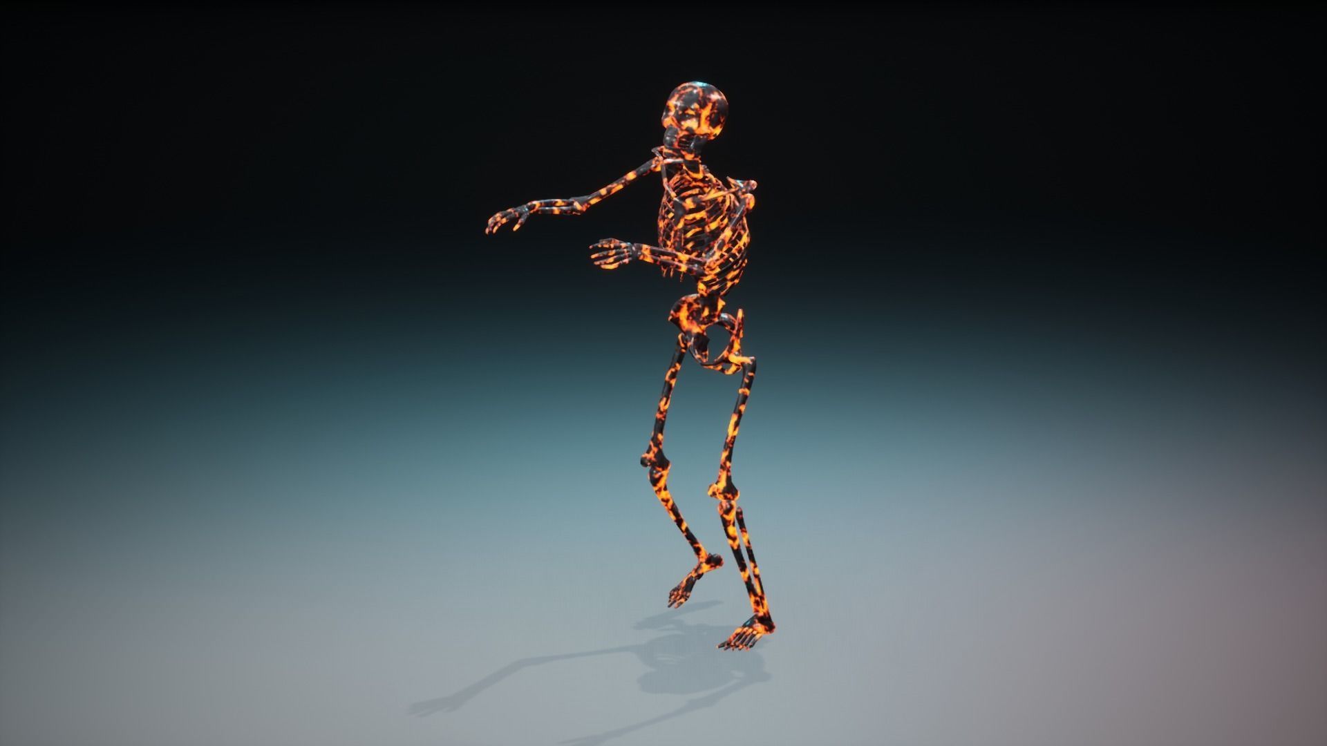 Skeleton low poly and high poly 3D model Low-poly 3D model_19
