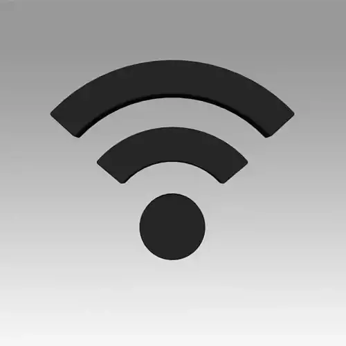 Wifi wireless internet logo 3D model
