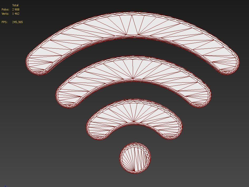 Wifi wireless internet logo 3D model_9