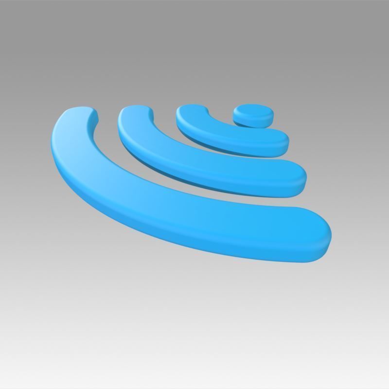 Wifi wireless internet logo 3D model_6