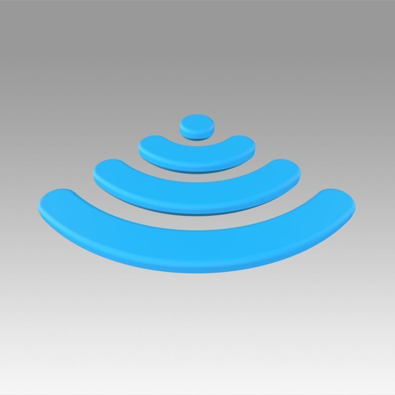 Wifi wireless internet logo 3D model_5