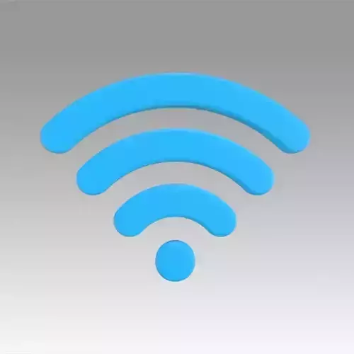 Wifi wireless internet logo 3D model