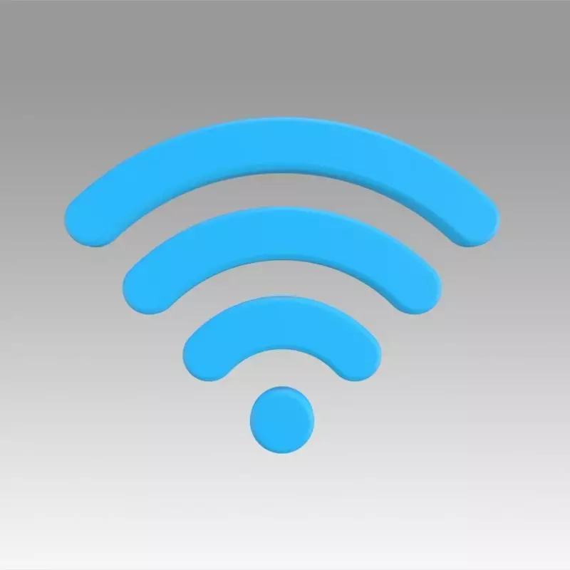 Wifi wireless internet logo 3D model_0