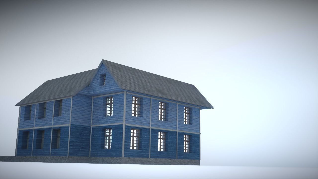 House on day 3D model_11