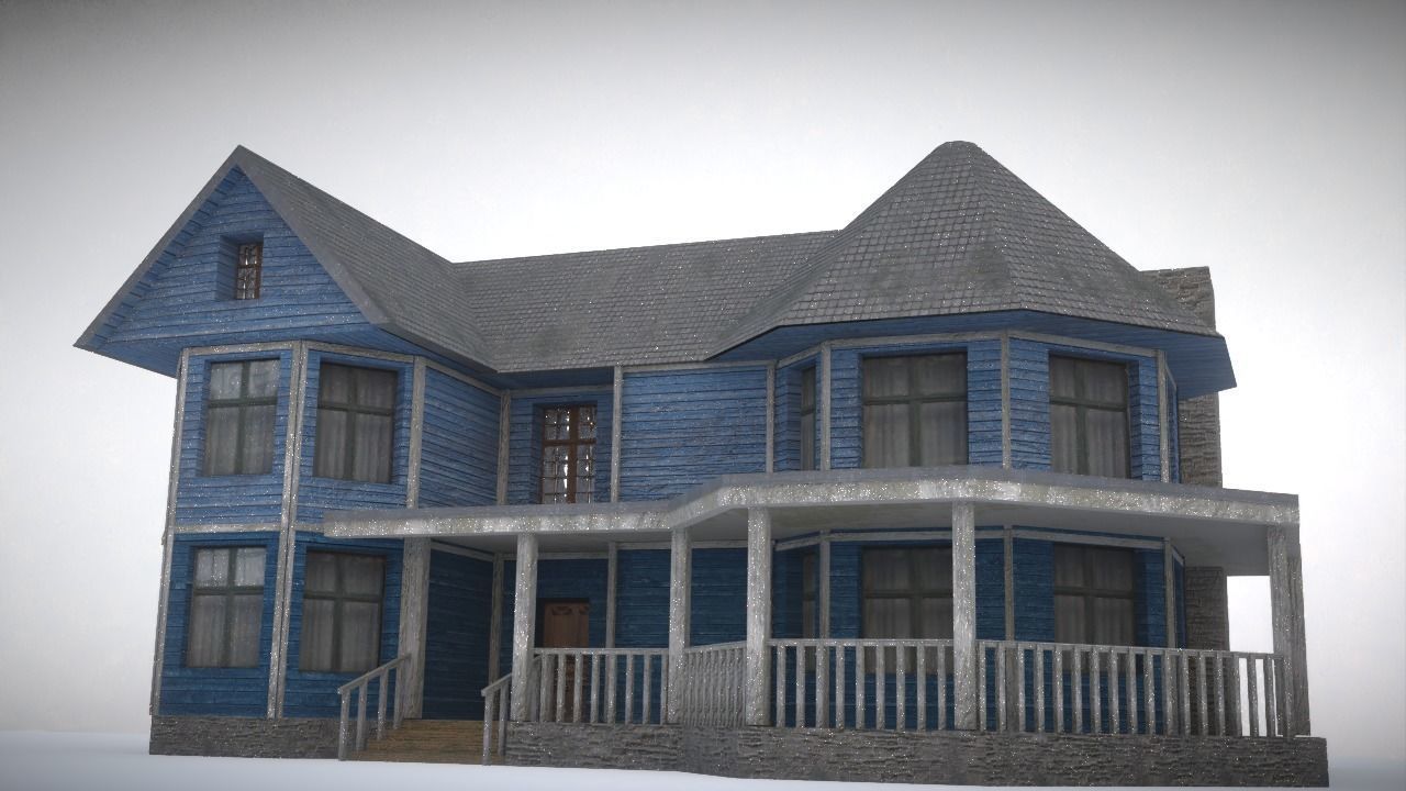 House on day 3D model_3