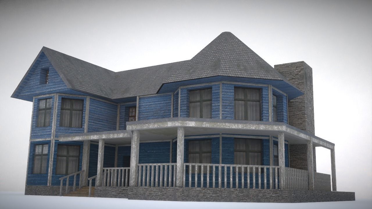 House on day 3D model_14