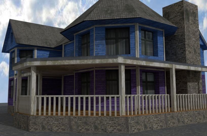 House on day 3D model_21